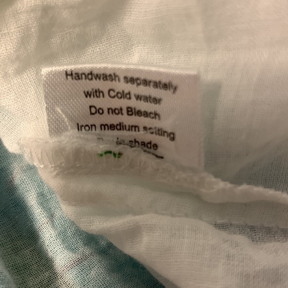 La Plage Seaside Skirt Mughal Carnation Print Cotton Sz Small Resortwear Coastal - Picture 11 of 13